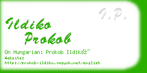 ildiko prokob business card